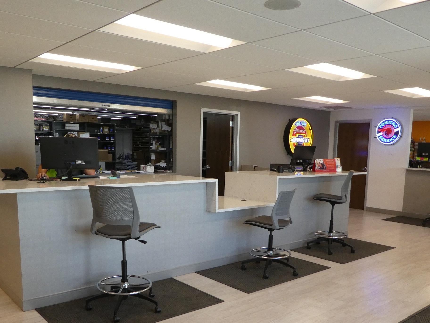 Lobby with staff